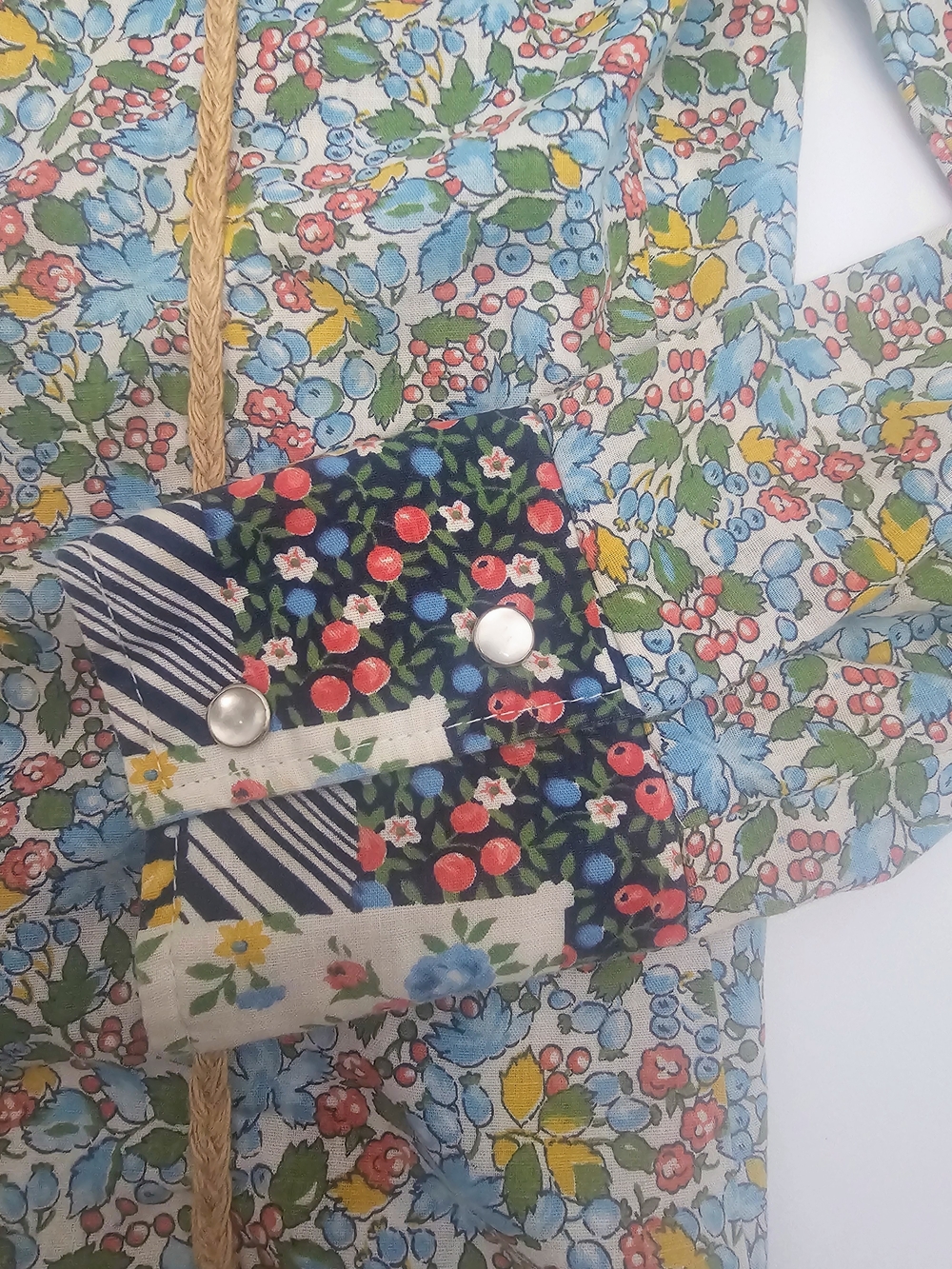 Vintage Floral Patchwork Western Snap Shirt Women's M One of a Kind Prairie - Picture 5 of 8